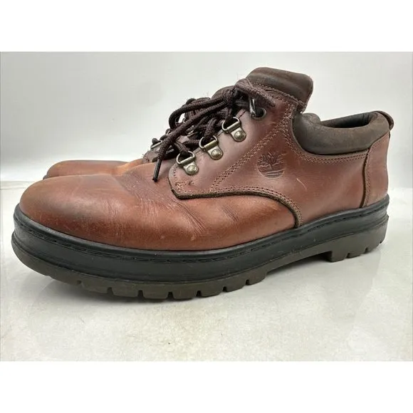 Timberland Shoes Men Derby Oxford Waterproof Leather Comfort Work Casual Brown-