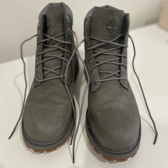 Timberland Tornado Gray Premium Waterproof Leather Boots Women's Size 7