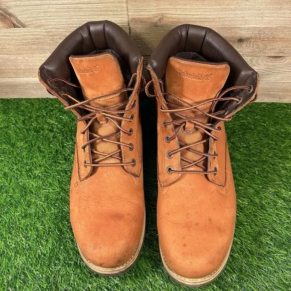 Timberland Villa Sweet Potato Boots Men 11 Orange/Brown Leather Work A14ma