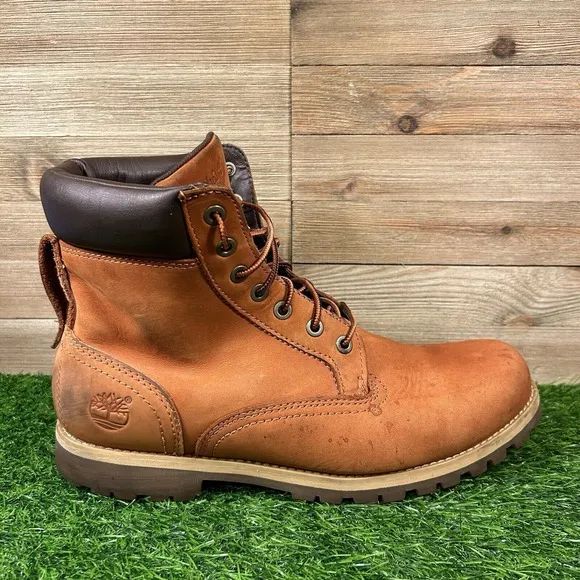 Timberland Villa Sweet Potato Boots Men 11 Orange/Brown Leather Work A14ma