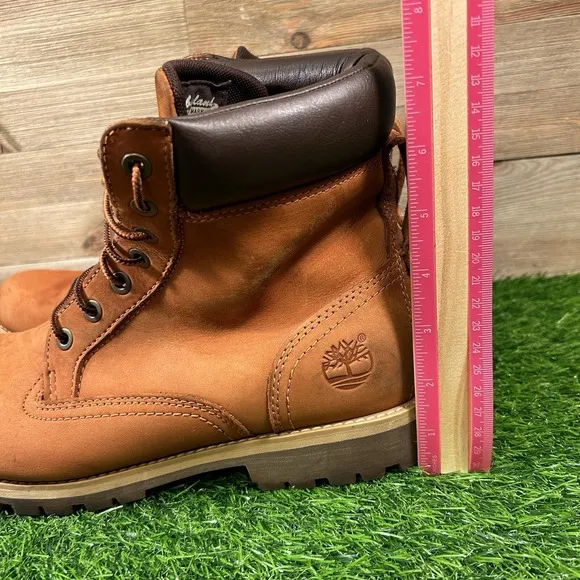 Timberland Villa Sweet Potato Boots Men 11 Orange/Brown Leather Work A14ma