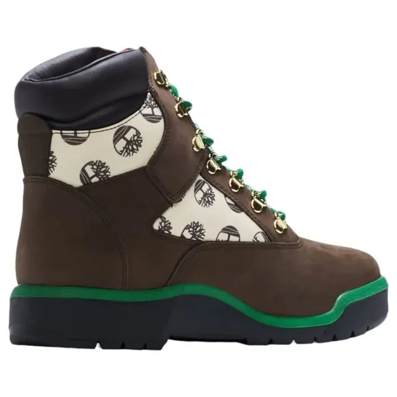 TIMBERLAND Waterproof  6&quot; Field Boots Beef and Broccoli Monogram Youth Size 6.5Y