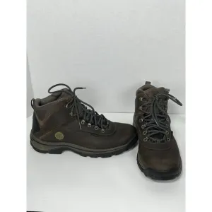Timberland White Ledge Mid Waterproof Brown Leather Boots Mens Sz 12 M
