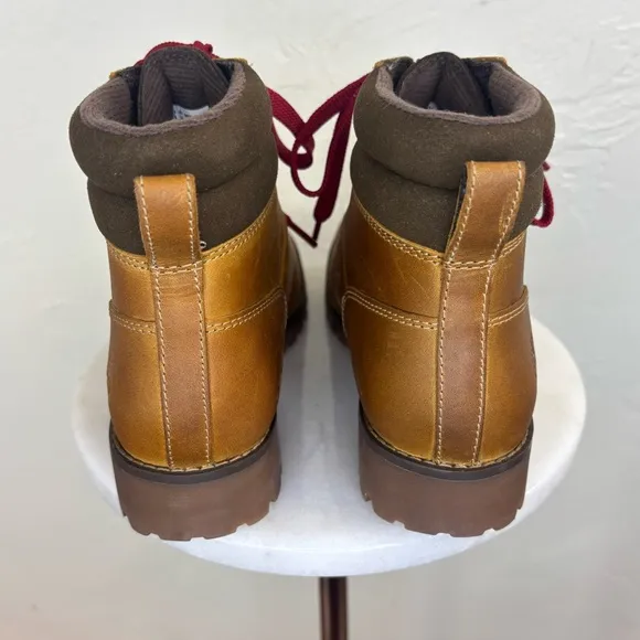 TIMBERLAND‎ Women's Ellendale Boot Cognac Brown Tan Leather Shoe Lace Up Size 7