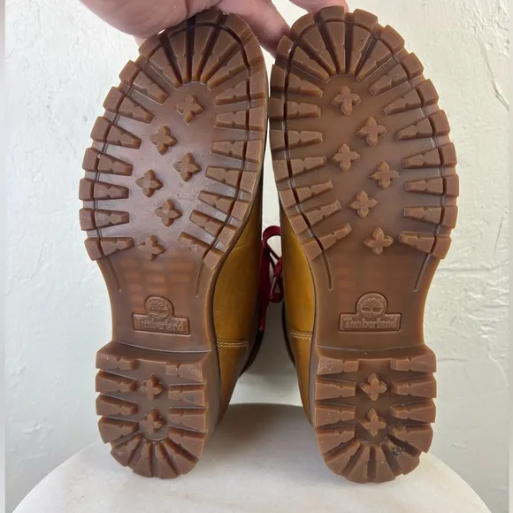 TIMBERLAND‎ Women's Ellendale Boot Cognac Brown Tan Leather Shoe Lace Up Size 7