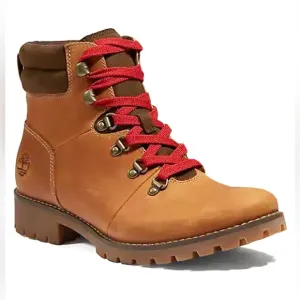 TIMBERLAND‎ Women's Ellendale Boot Cognac Brown Tan Leather Shoe Lace Up Size 7