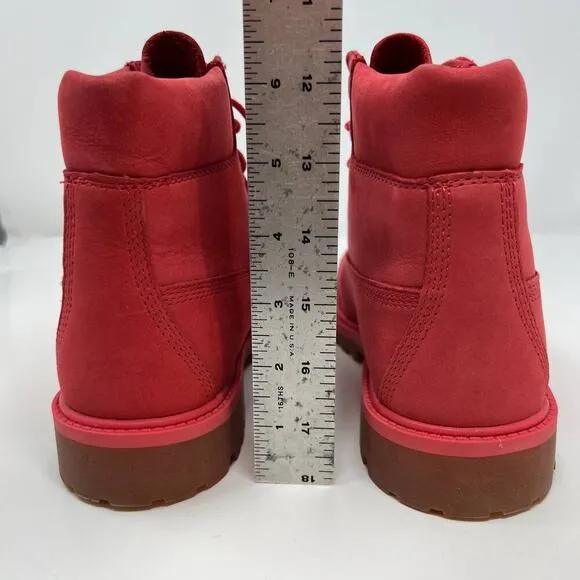 Timberland Women's Limited Release Boots Size 6 Ruby Red Leather Waterproof