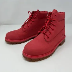 Timberland Women's Limited Release Boots Size 6 Ruby Red Leather Waterproof