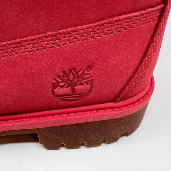Timberland Women's Limited Release Boots Size 6 Ruby Red Leather Waterproof