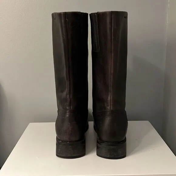 Timberland Women's Black Slip On Waterproof Leather High Riding Boots