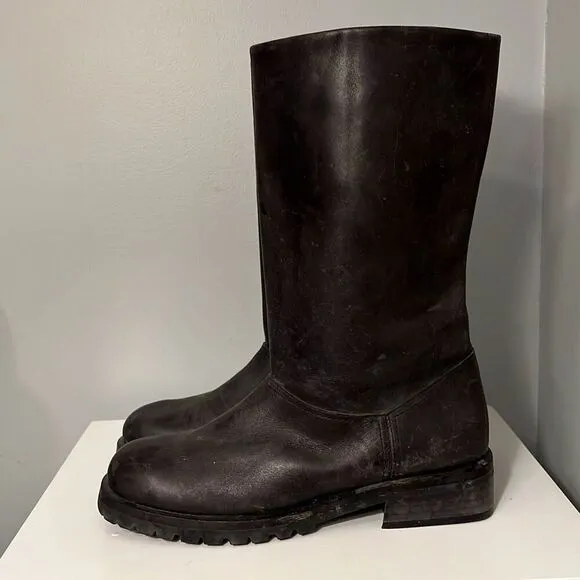 Timberland Women's Black Slip On Waterproof Leather High Riding Boots