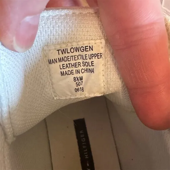 Tommy Hilfiger Women's High Top Sneakers White Size 8.5 Casual