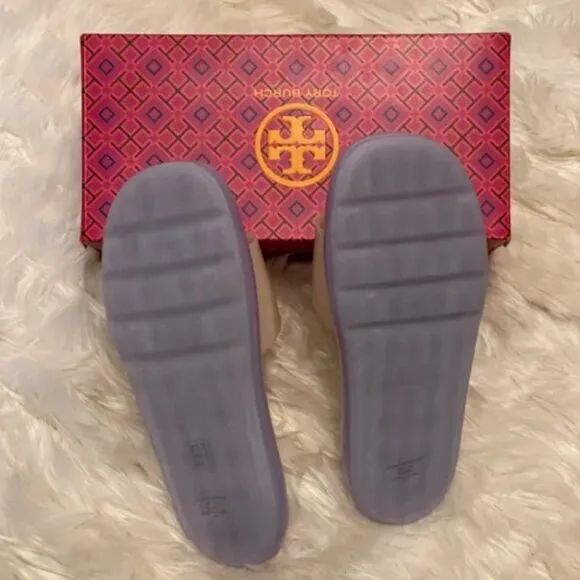 Tory Burch Sandals Bubble Slides Jelly Cloud Purple &amp; Neon SZ 11 NEW in Box