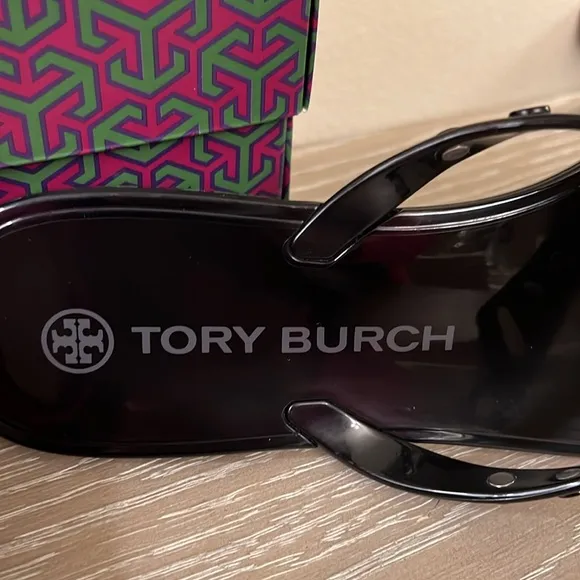 Tory Burch Studded Jelly Thong Sandals in Perfect Black