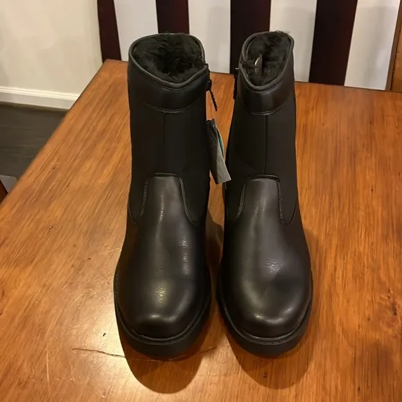 Totes Stadium Waterproof Boots Black Mens Size 12