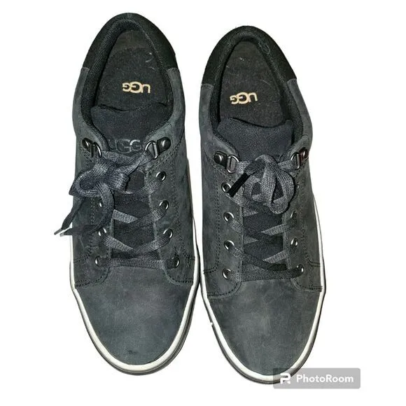 UGG Brock WP Men's Black‎ waterproof Leather Suede Sneaker Shoes Size US 8