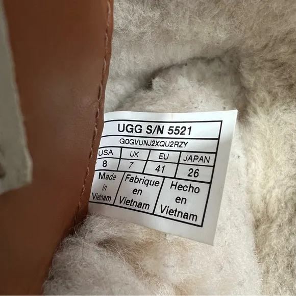 UGG Butte Worchester Winter‎ Snow Boot Shearling Lined Waterproof Size 8