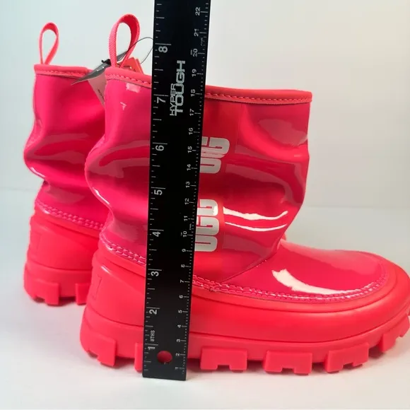 UGG Classic Brellah Mini Girl Super Coral Hot Pink Slouchy Waterproof Rain Boots