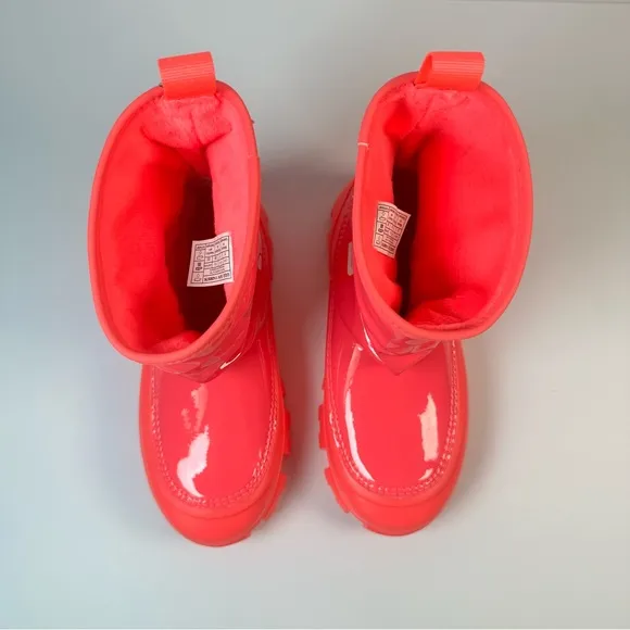 UGG Classic Brellah Mini Girl Super Coral Hot Pink Slouchy Waterproof Rain Boots