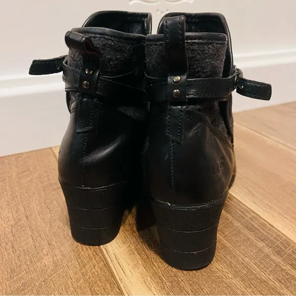 UGG Emalie Waterproof Full Grain Leather Wedge Ankle Boots