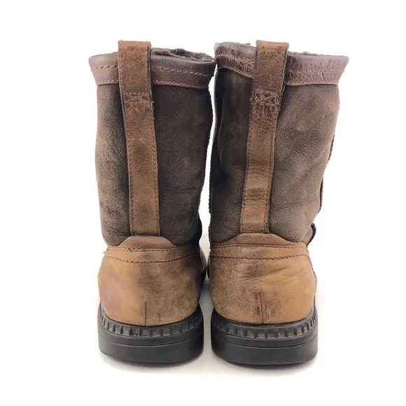 UGG Hartsville Brown Leather Winter Boots 12