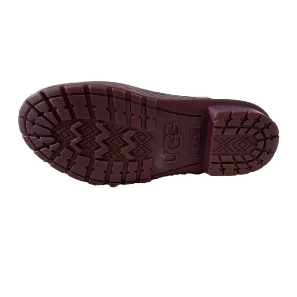 UGG Kids Raana Stripes Purple Passion Rubber Rain Boots Waterproof