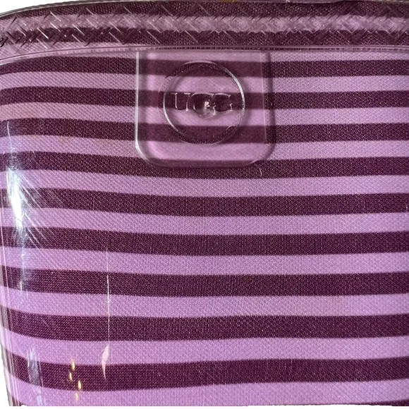 UGG Kids Raana Stripes Purple Passion Rubber Rain Boots Waterproof