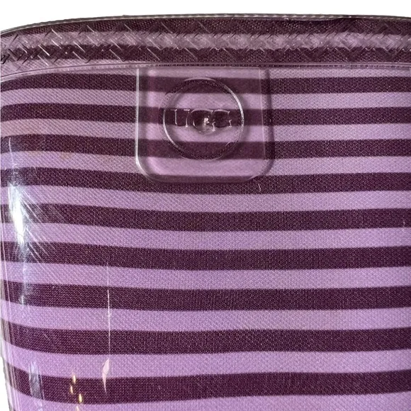 UGG Kids Raana Stripes Purple Passion Rubber Rain Boots Waterproof