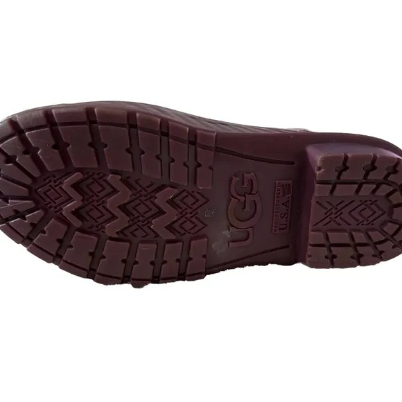 UGG Kids Raana Stripes Purple Passion Rubber Rain Boots Waterproof