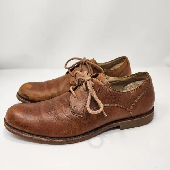 Ugg Men Hixson Brown Leather Oxford Lace Up Dress Shoes Size 13 Work Office Wear