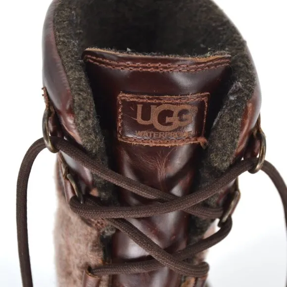 UGG Ory Waterproof Thinsulate Lined Leather Snow Boots Stout Brown Men's 10.5