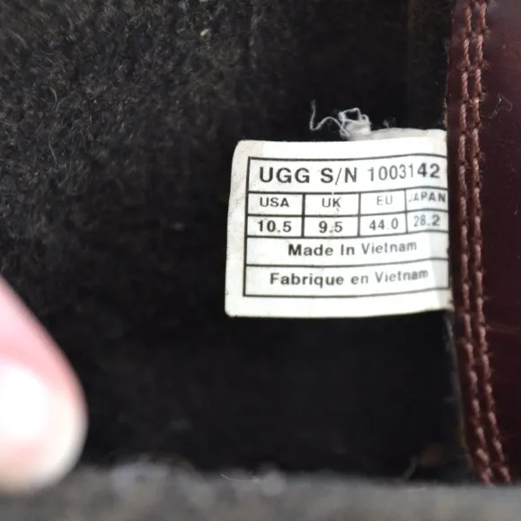 UGG Ory Waterproof Thinsulate Lined Leather Snow Boots Stout Brown Men's 10.5