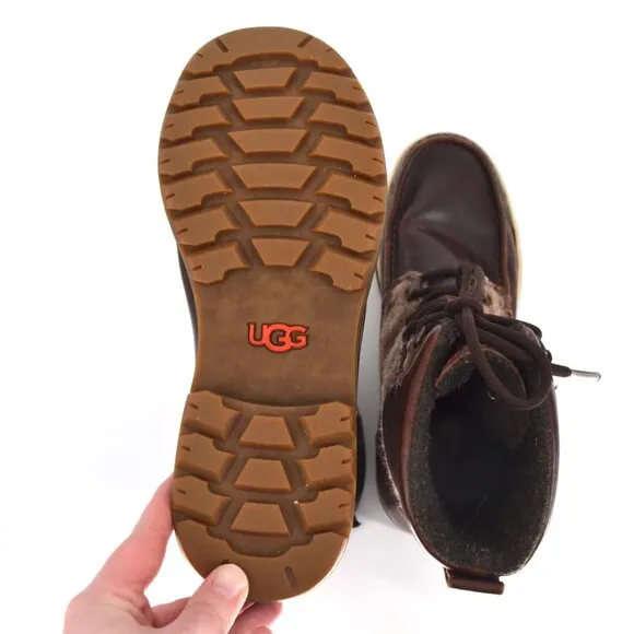 UGG Ory Waterproof Thinsulate Lined Leather Snow Boots Stout Brown Men's 10.5