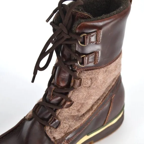 UGG Ory Waterproof Thinsulate Lined Leather Snow Boots Stout Brown Men's 10.5