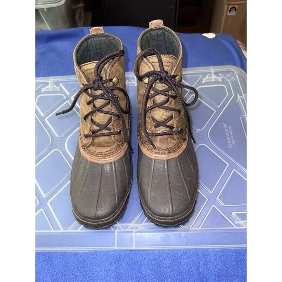 UGG Waterproof Zetik Leather Duck Boots Men’s Brown Tan Tops 1017304 Sz 9