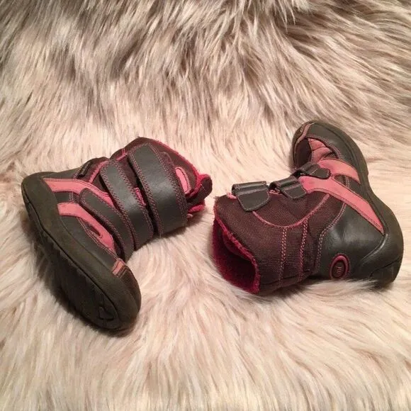 Umi Waterproof brown pink boots