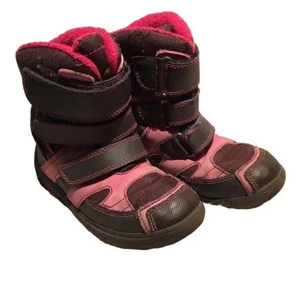 Umi Waterproof brown pink boots