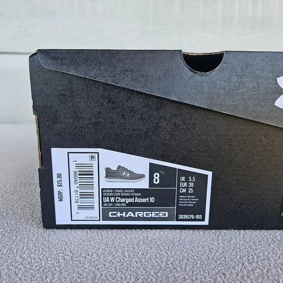 Under Armour Black and White Sneakers with Breathable Mesh and Cushioned Sole
