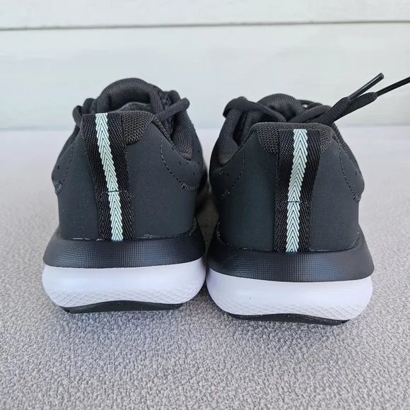 Under Armour Black and White Sneakers with Breathable Mesh and Cushioned Sole