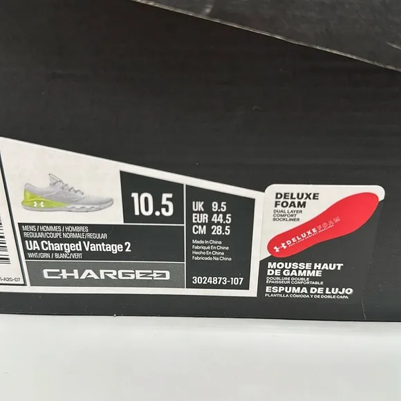 Under Armour Charged Vantage 2 Running Shoes Men’s Sz 10.5