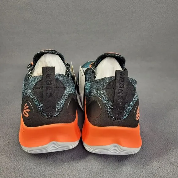 Under Armour Curry Flow Go Running Shoes Mens‎ 14 Black Fresco Blue 3025878-001