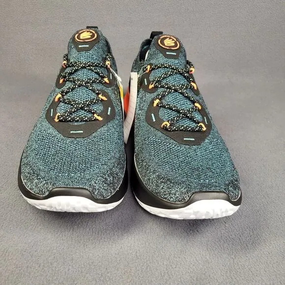Under Armour Curry Flow Go Running Shoes Mens‎ 14 Black Fresco Blue 3025878-001