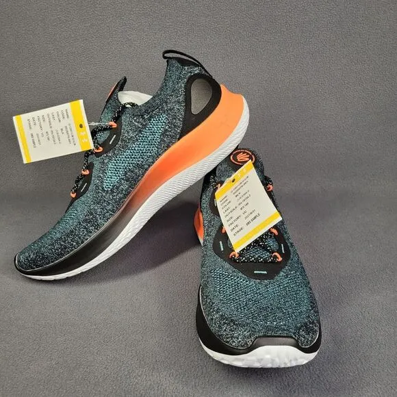 Under Armour Curry Flow Go Running Shoes Mens‎ 14 Black Fresco Blue 3025878-001
