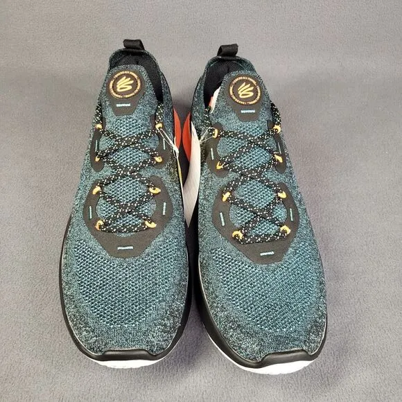 Under Armour Curry Flow Go Running Shoes Mens‎ 14 Black Fresco Blue 3025878-001