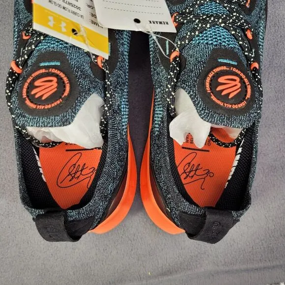 Under Armour Curry Flow Go Running Shoes Mens‎ 14 Black Fresco Blue 3025878-001