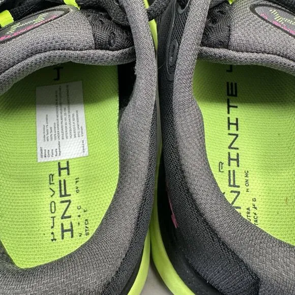 Under Armour HOVR Infinite 4 Running Shoes Black Green Pink 3024897-006 Men’s 11