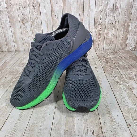 Under Armour HOVR Sonic STRT Running Shoes Gray Green Athletic Mens Size 12