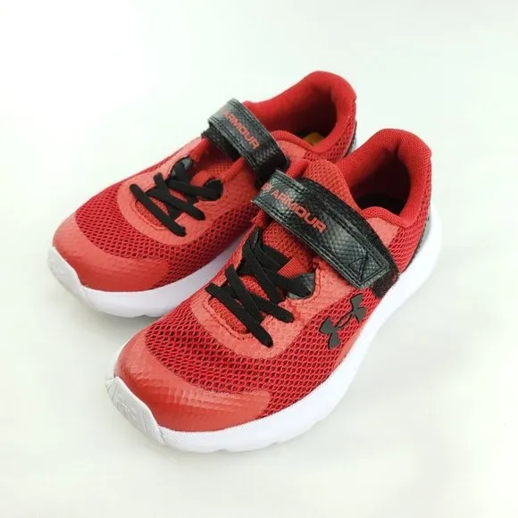 Under Armour Kids UA BPS Surge 3 AC 3024990-600 Red White Sneaker Shoes Sz 1.5Y