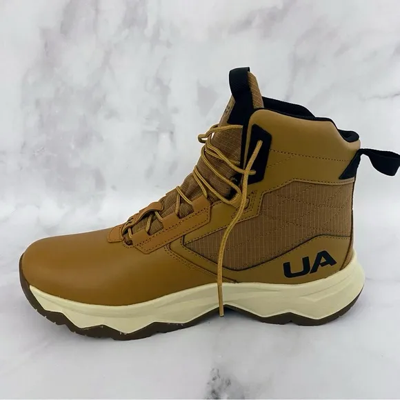 Under Armour Mens 11 UA Stellar G2 6&quot; Tactical Hiking Boots 3025578-200 Brown
