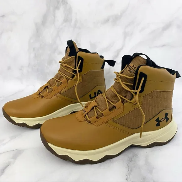 Under Armour Mens 11 UA Stellar G2 6&quot; Tactical Hiking Boots 3025578-200 Brown
